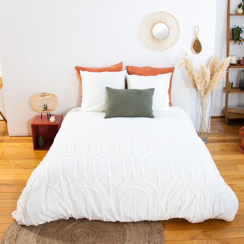 Parure de lit FAR coton lavé Taie 63x63 cm 240x220 cm