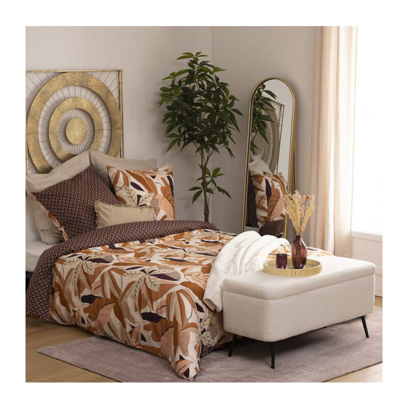 Parure de lit 3 Pièces 'Elba' 240x220cm Terracotta