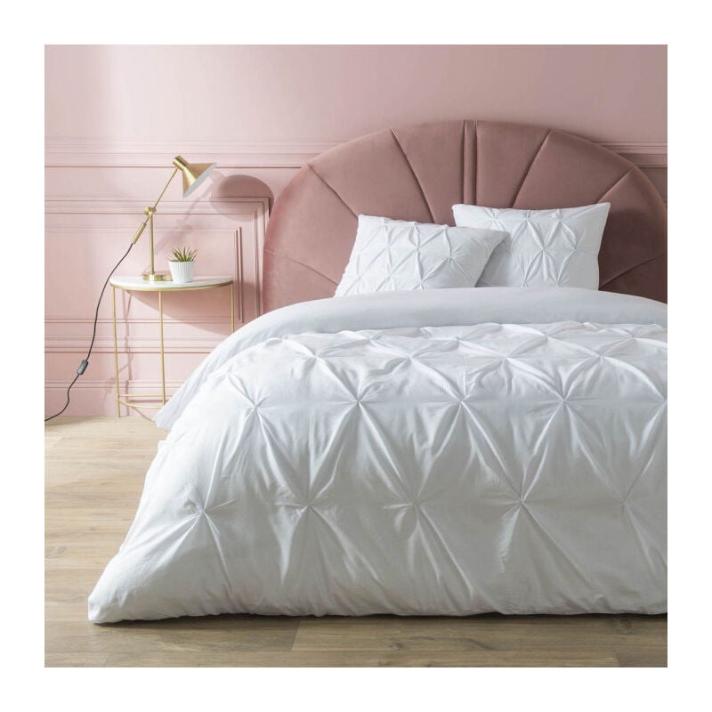 Paris Prix - Parure de Lit 3 Pièces 'Heloise' 240x220cm Blanc