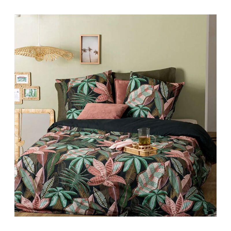 Parure de Lit 3 Pièces 'Nikau' 240x220cm Vert