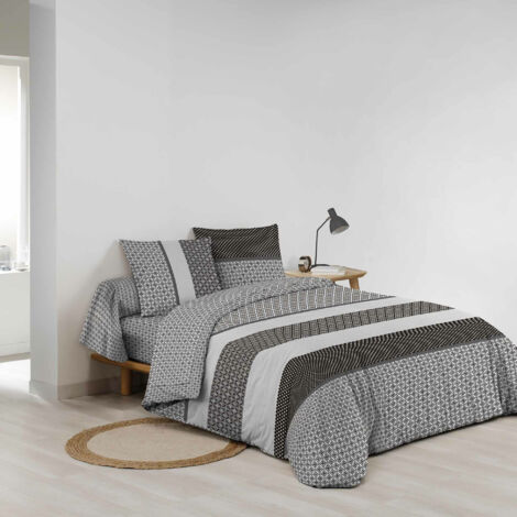 Parure de lit 6 pièces MEIKO – 260 x 240 cm – 100% coton – 42 fils/cm²