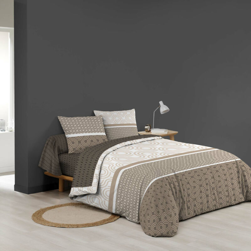 Douceur D'intérieur - Parure de lit 6 pièces pacha – 240 x 220 cm – 100% coton – 42 fils/cm²