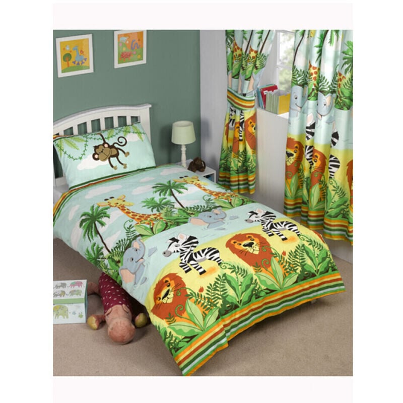 Parure de lit Animaux de la jungle 120 cm x 150 cm