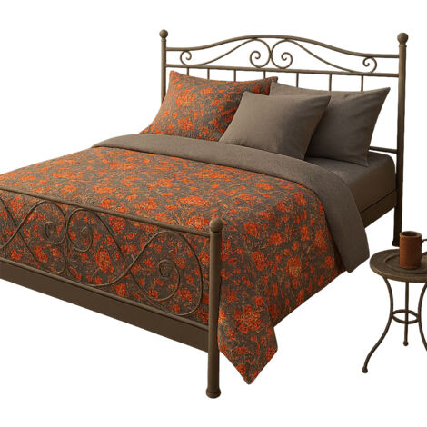Parure de lit Anthracite Valdrome Colombe 260 x 240 cm