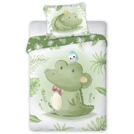 Parure de lit bébé 100x135 Crocodile câlins