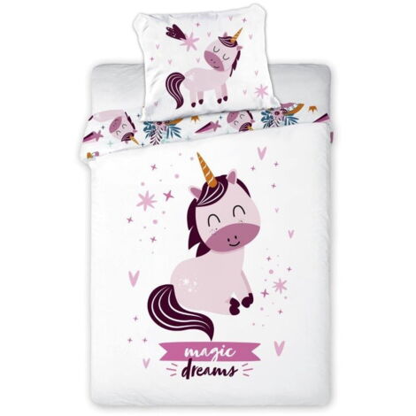 Parure de lit bébé 100x135 Licorne câline Licorne Magique