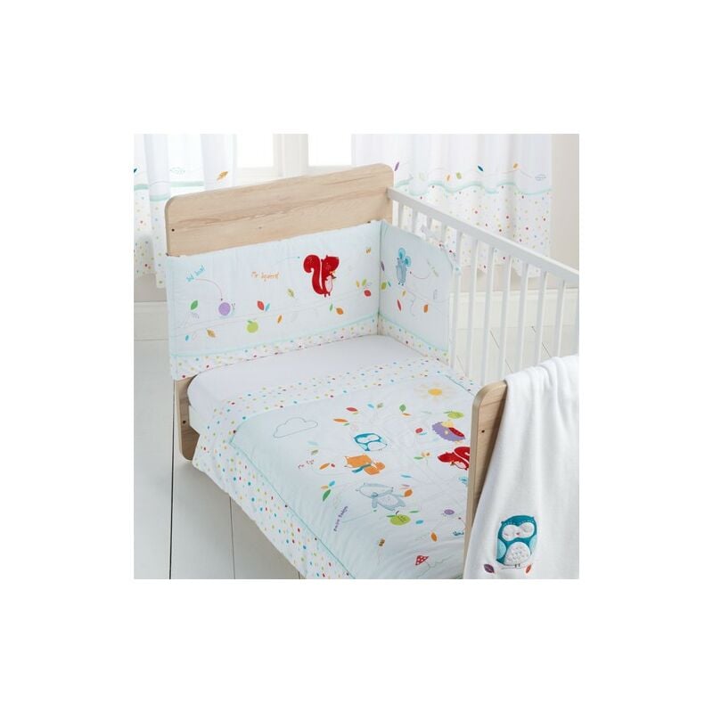 Parure de lit bébé 3 pièces Amis de la Fôret Silvercloud
