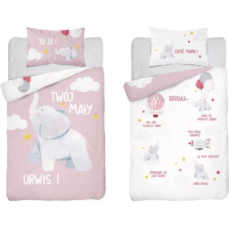 Parure de lit bébé en bambou ELEPHANT 100X135 DETEXPOL