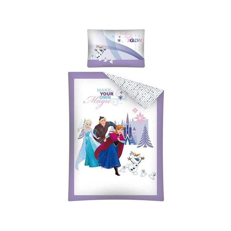 Parure de lit bébé en coton 100x135 La Reine des Neiges Elsa Anna Parure de lit bébé en coton 100x135 La Reine des Neiges Elsa Anna