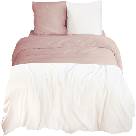 Parure de lit bi-matière microfibre et sherpa collection SHERPA 240x220 cm