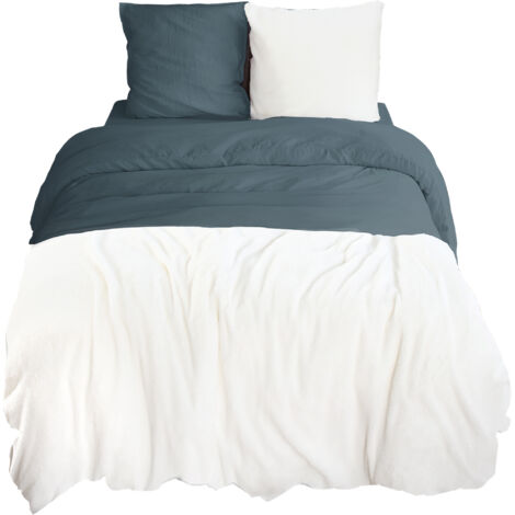 Parure de lit bi-matière microfibre et sherpa collection SHERPA 260x240 cm