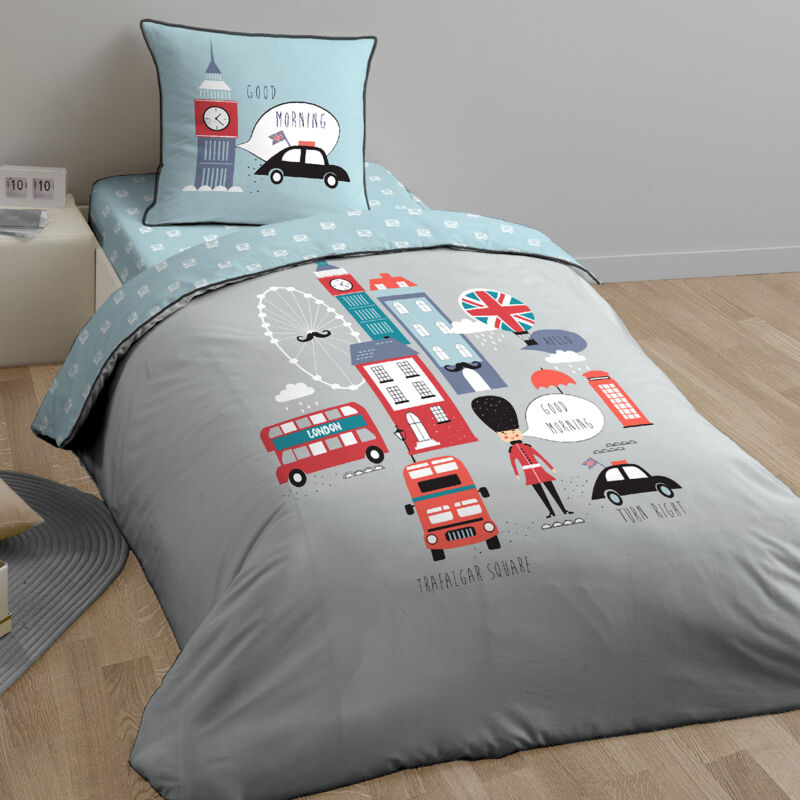 Linnea - Parure de lit british morning coton 140x200 cm