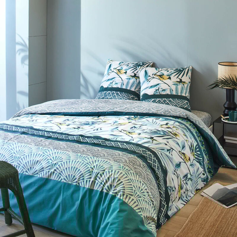 Parure de lit Colibri vert 240x220