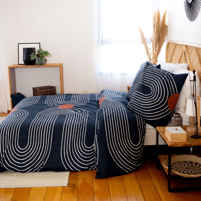 Parure de lit coton adouci cuts 240x220 cm