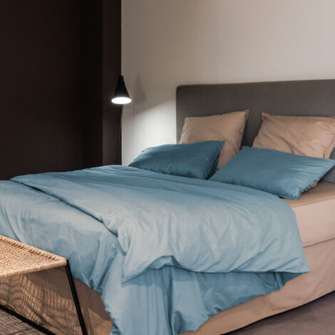 Parure de lit coton lavé PALACE Taie 50x70 cm 260x240 cm