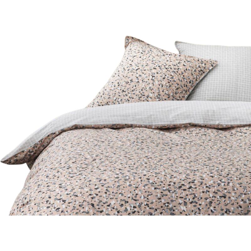 Today - Parure de lit double face en marbre, polyester, 220 x 240 cm