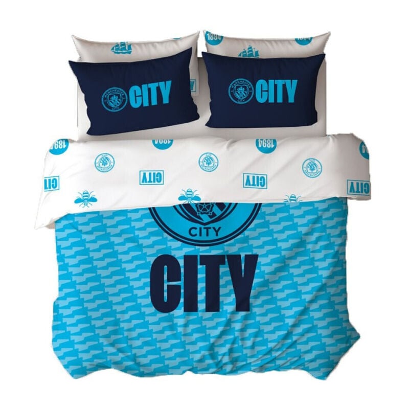 Parure de lit double - Manchester City - 200 cm x 200 cm