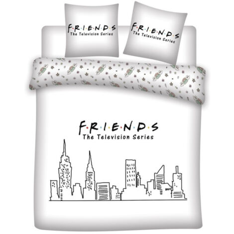 Parure de lit double réversible Friends - 220 cm x 240 cm