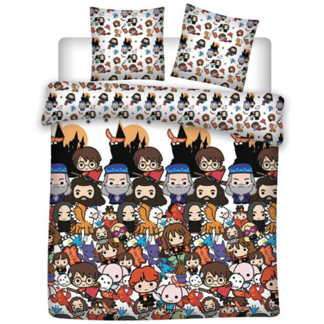 Parure de lit double réversible Harry Potter - 200 cm x 200 cm