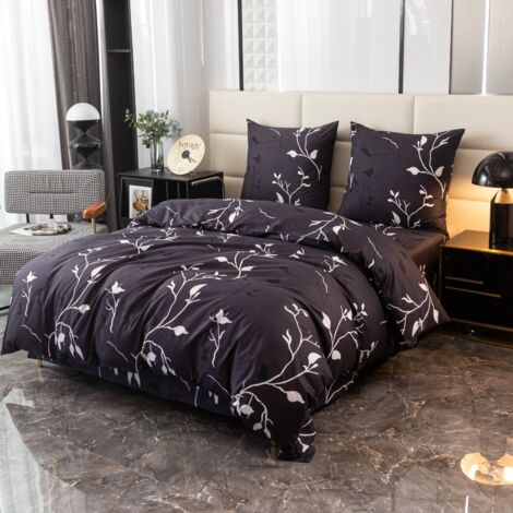 Parure de lit en coton 140x200 feuilles