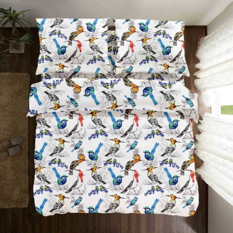 Parure de lit en coton 200x200 polis bird