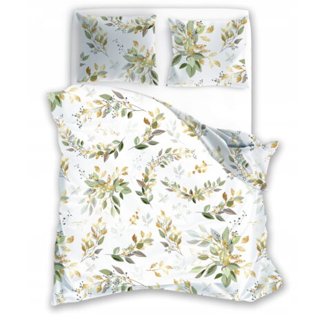 Parure de lit en coton 220x200 Flovery Flower Garden Green