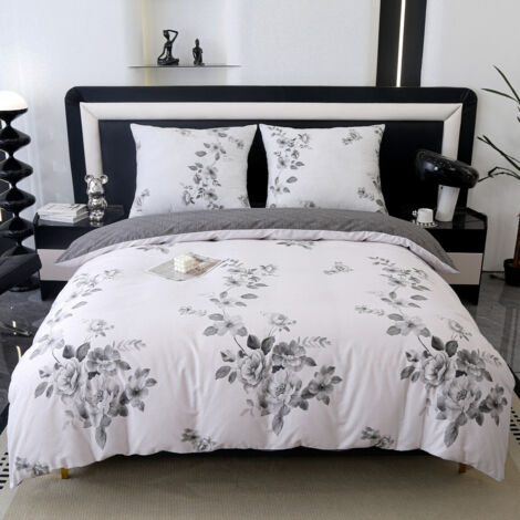 Parure de lit en coton premium 160x200 fleurs