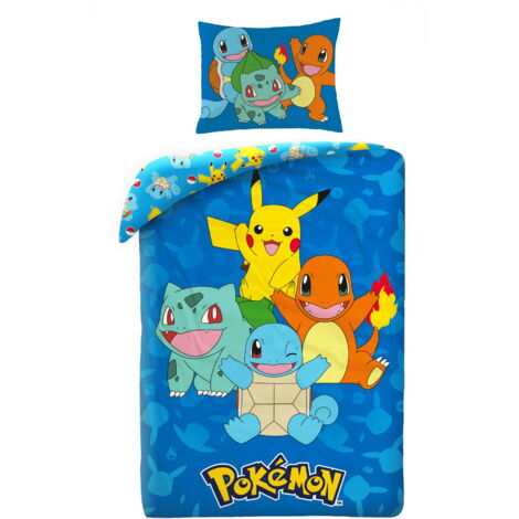 Parure de lit enfant 140 x 200 Pokémon Pikachu en microfibre