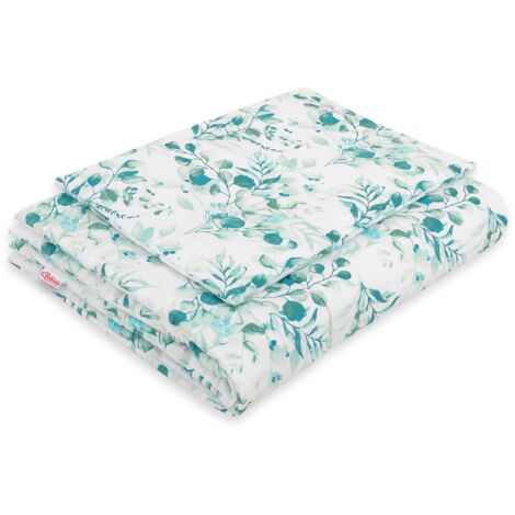 Parure de lit enfant avec garnissage 135x100 cm - eucalyptus menthe