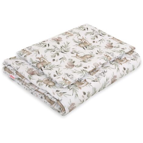 Parure de lit enfant avec garnissage 135x100 cm - olive bois