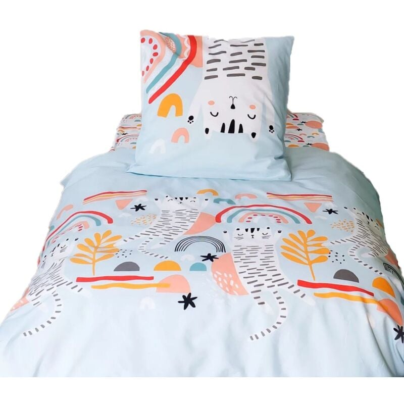 Parure de lit enfant Chat - Coton 57 fils/cm²