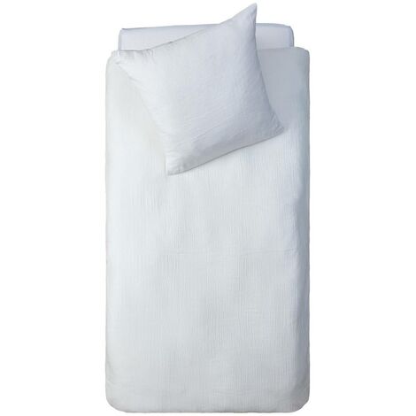 Parure De Lit Enfant Double Gaze En Coton Blanc 140x200 Atmosphera