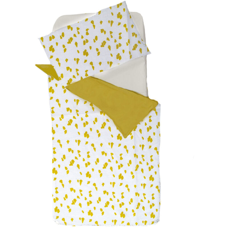 Parure de lit enfant esprit safari Jaune 100x140 cm