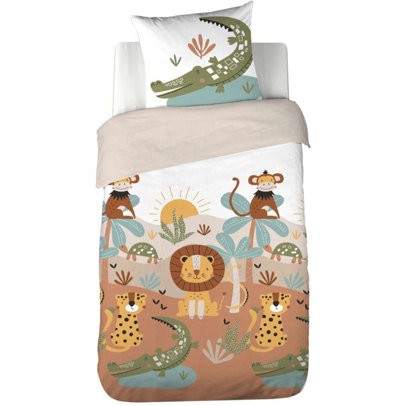 Parure de lit enfant Savane - 100% coton 57 fils/cm²