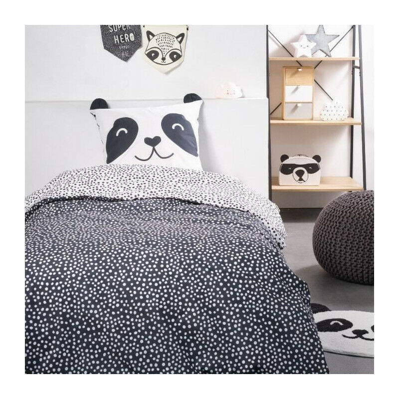 Parure de lit Today housse de couette 140x200 + 2 taies d'oreiller 63x63 - 1 personne - FUNNY2.8 - Vert