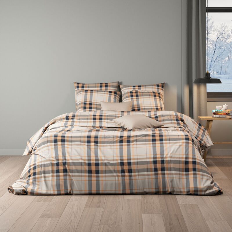 Parure de lit flanelle Edinbugh 200x200 cm