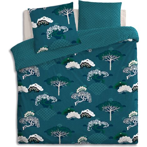 CDaffaires Housse de couette double gaze de coton 240 x 220 cm canard  (blue) Bleu - Cdiscount Maison