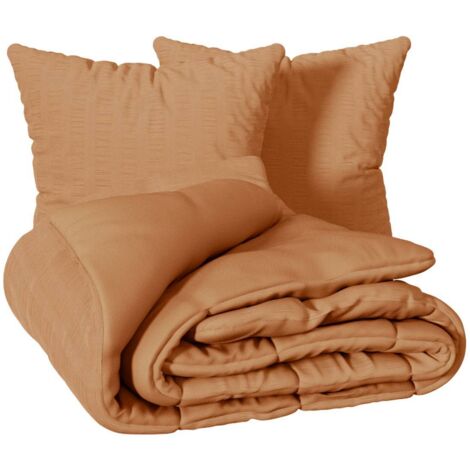 Parure de lit Irhia 240x220cm terracotta - Atmosphera créateur d'intérieur