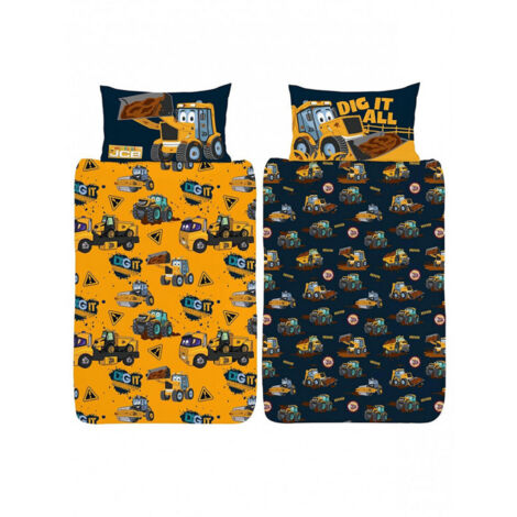 Parure de lit  JCB Travaux et Camions - 120 cm x 150 cm