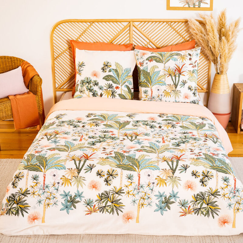 Linnea - Parure de lit mentissa en coton bci adouci 200x200 cm