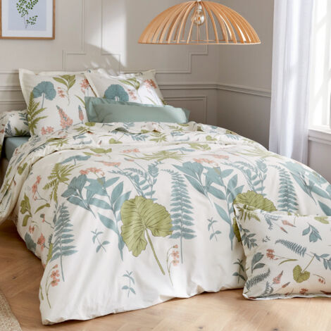 Parure de lit percale de coton FÉÉRIE Taie 50x70 cm 140x200 cm
