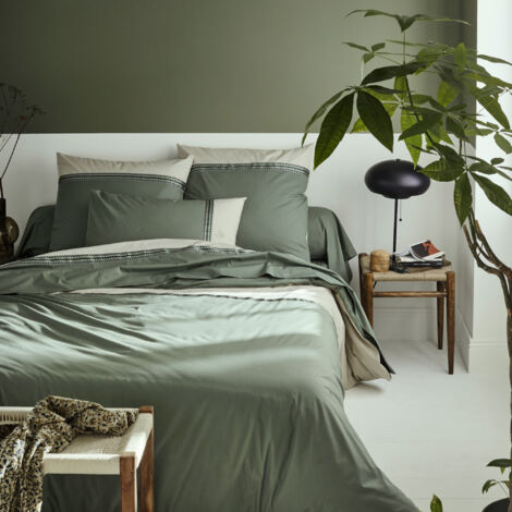 Parure de lit percale NOA Taie 50x70 cm 140x200 cm