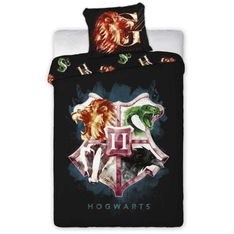 Parure de lit pour enfant 140x200 cm Harry Potter Poudlard