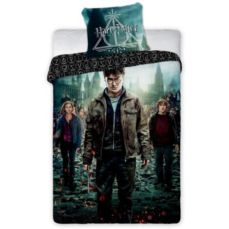 Parure de lit pour jeunes 140x200 Harry Potter Wizard