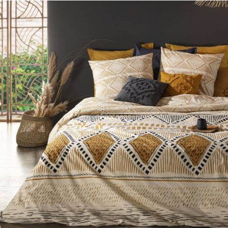 Parure de lit Rayures Kilim coton 260x240cm - Atmosphera créateur d'intérieur
