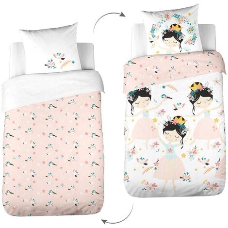 Meimall Housse De Couette en Microfibre Plantes Paysages Oiseaux