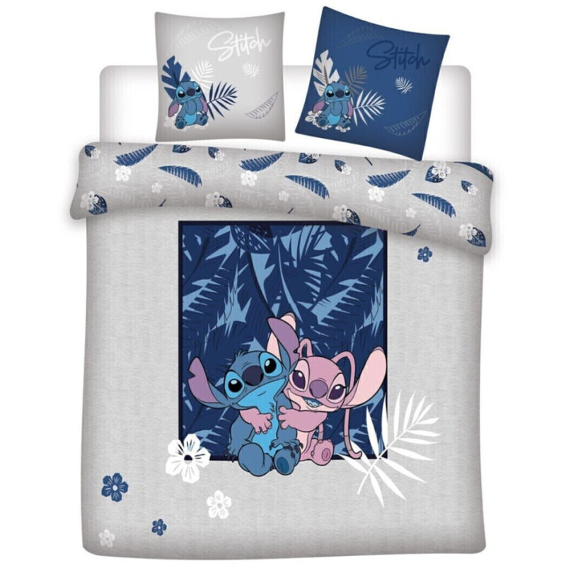 Aymax - Parure de lit réversible - Angel & Stitch - 240 cm x 220 cm