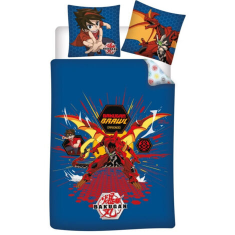 Parure de lit réversible Bakugan - 140 cm x 200 cm