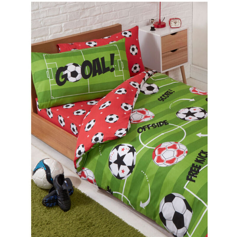 Parure de lit Reversible Football 120 cm x 150 cm
