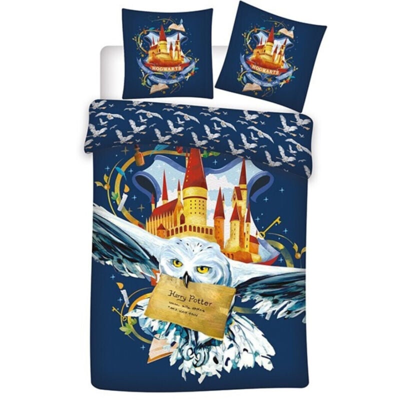 Aymax - Parure de lit réversible - Harry Potter, Poudlard -140 cm x 200 cm